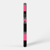 ピンクブラックとグレー SAMSUNG GALAXYケース (右側面)