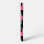 ピンクブラックとグレー SAMSUNG GALAXYケース (左側面)