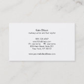 ピンクブラックとホワイトストライプの美しい 名刺 (裏面)