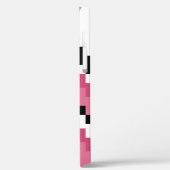 ピンクブラックとホワイトピクセルアート Case-Mate iPhoneケース (裏面 / 左)