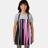 ピンクブラックとホワイト抽象芸術 エプロン (インサイチュ)