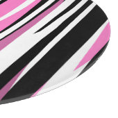 ピンクブラックとホワイト抽象芸術 カッティングボード (角)