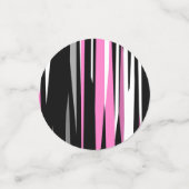 ピンクブラックとホワイト抽象芸術 コンフェッティ (スモール正面)