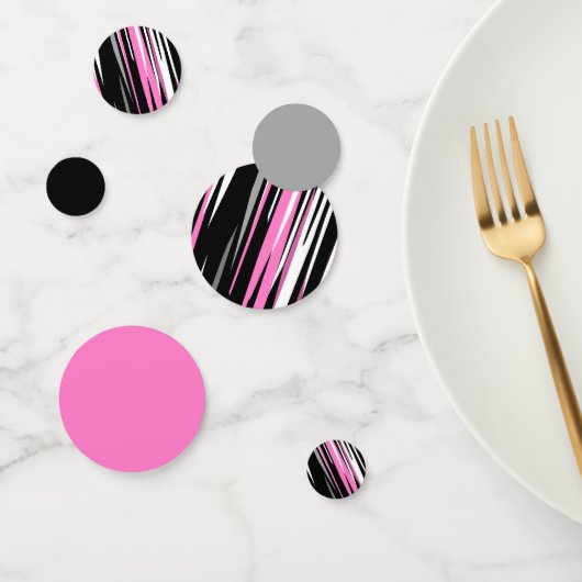 ピンクブラックとホワイト抽象芸術 コンフェッティ (グループ)