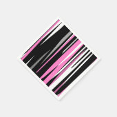 ピンクブラックとホワイト抽象芸術 スタンダードカクテルナプキン (角)
