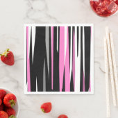 ピンクブラックとホワイト抽象芸術 スタンダードランチョンナプキン (インサイチュ)