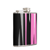 ピンクブラックとホワイト抽象芸術 フラスク (右)