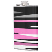 ピンクブラックとホワイト抽象芸術 フラスク (左)