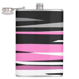 ピンクブラックとホワイト抽象芸術 フラスク