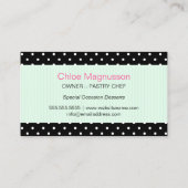 ピンクブラックとミントのケーキベーカリー 名刺 (裏面)