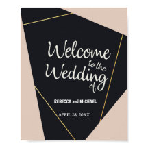 ピンクブラックと金ゴールドジオメト結婚リック