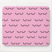 ピンクブラックまつげ マウスパッド (正面)