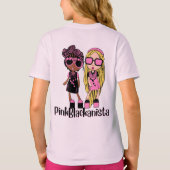 ピンクブラックアニスタTシャツ Tシャツ (裏面)