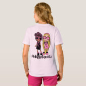 ピンクブラックアニスタTシャツ Tシャツ (裏面フル)