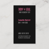 ピンクブラックインヤンヨガバランス名刺 名刺 (裏面)