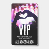ピンクブラックオールアクセスイベントVIP バッジ (正面)