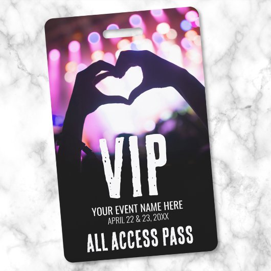ピンクブラックオールアクセスイベントVIP バッジ
