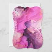 ピンクブラックガーリー誕生日 招待状 (裏面)