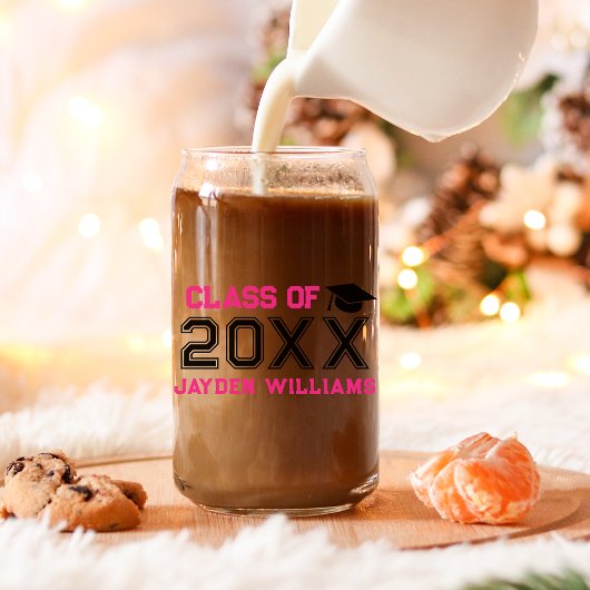 ピンクブラッククラス2025カスタム女子卒業Ca ガラス缶