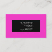 ピンクブラックグレーホワイト写真撮影名刺 名刺 (裏面)