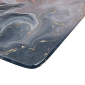 ピンクブラックグレー装飾水色大理石 カッティングボード (角)