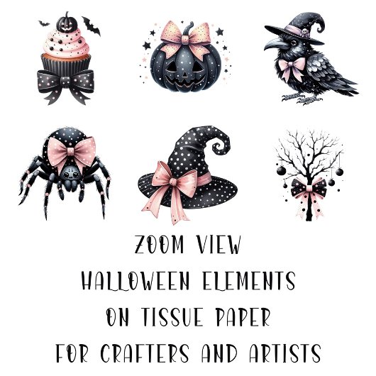 ピンクブラックコケットハロウィーン画像アートクラフツ 薄葉紙