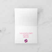 ピンクブラックサッカーボールギニアピグ横型 サンキューカード (内部)