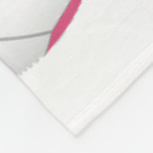 ピンクブラックサッカーボールクラスタガールズスポーツルーム フリースブランケット (角)