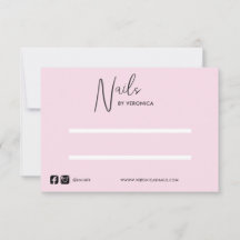 ピンクブラックシック押し付けオン爪、 ネイルディスプレイカード