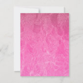 ピンクブラックシルバーグリッター大人50誕生日 カード (裏面)