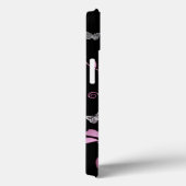 ピンクブラックシルバーバタフライフローラiPadエアケース Case-Mate iPhoneケース (裏面 / 右)