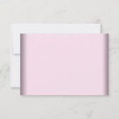 ピンクブラックスウィート16誕生日パーティーRSVP 出欠カード (裏面)