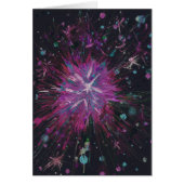 ピンクブラックスターバスト抽象芸術アートアクリル絵画ズ (正面)