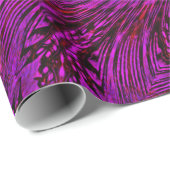 ピンクブラックスパイラルウェーブ万華鏡のように千変万化するパターンアート ラッピングペーパー (ロールコーナー)