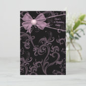 ピンクブラックスワールズバースデーパーティー 招待状 (スタンド正面)