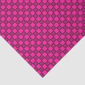 ピンクブラックチェッカーボードパターン 薄葉紙 (詳細)