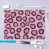 ピンクブラックチータアニマルプリントティッシュペーパー 薄葉紙 (クラフト)