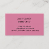 ピンクブラックチータアニマルプリント 名刺 (裏面)