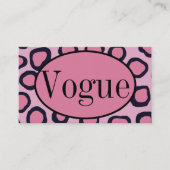 ピンクブラックチータアニマルプリント 名刺 (正面)