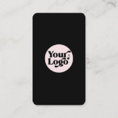 ピンクブラックデジタルコネクトQRコードソーシャルメディア 名刺 (裏面)