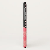 ピンクブラックドットダマスクトレンディーモノグラム Case-Mate iPhoneケース (裏面/左)