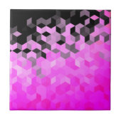ピンクブラックハニカムパターン – 色の選択 タイル (正面)