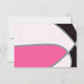 ピンクブラックバスケットガールズスポーツ誕生日 招待状 (裏面)