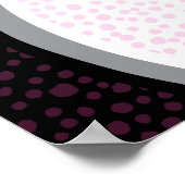 ピンクブラックバスケットボールガールズパーティー誕生日へようこそ ポスター (角)