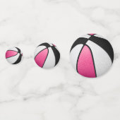 ピンクブラックバスケットボールスポーツパーティー コンフェッティ (裏面)