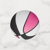 ピンクブラックバスケットボールスポーツパーティー コンフェッティ (スモール正面)