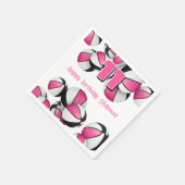 ピンクブラックバスケット子供の誕生日パーティー スタンダードカクテルナプキン (角)