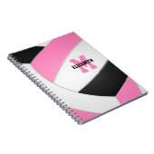 ピンクブラックパーソナライズされたバガーリーレー ノートブック (右側)