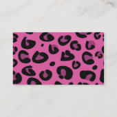ピンクブラックヒョウのチータプリント名刺 名刺 (裏面)