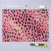 ピンクブラックヒョウ印刷抽象芸術 薄葉紙 (クラフト)